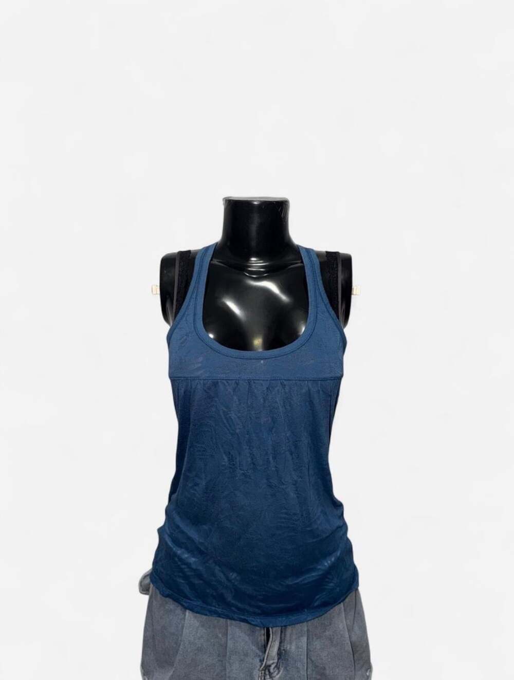 Y2K Vintage 2000’s Aeropostale Tank Top Size S Blue Floral Babydoll Style